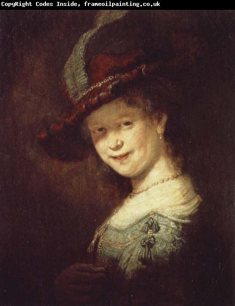 Rembrandt van rijn portratt av den unga saskia